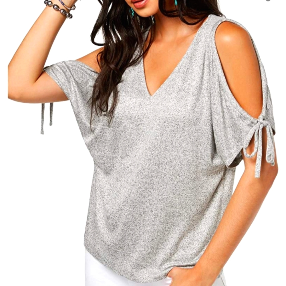 Lucky Brand Tie Shoulder Top